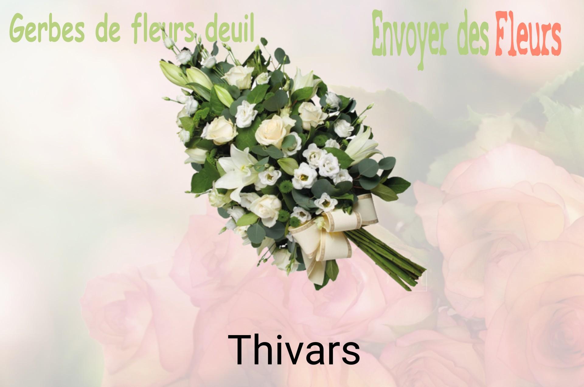 Gerbe de fleurs de deuil livrée à Thivars